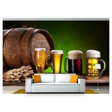 Imagem de Papel De Parede Cerveja Bebida Barril Chopp 3D Al107 - Você Decora