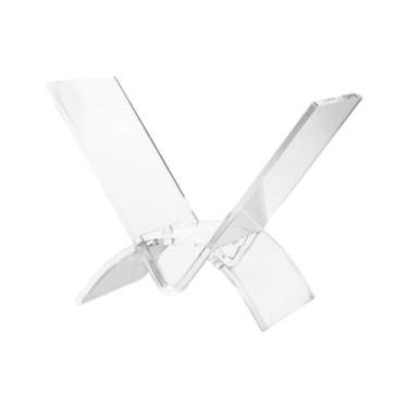 Imagem de WeiLaiKeQi Suporte de livro de receitas de acrílico transparente Suporte de livro de receitas de acrílico Revistas Expositor para mesa Álbuns de fotos Livros