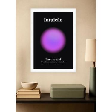 Imagem de Quadro Autoconhecimento/Intuição com Vidro e Moldura Branca Tamanho:21