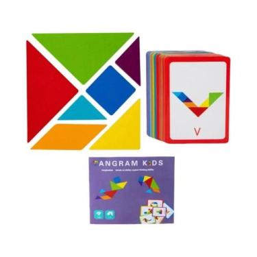 Imagem de Quebra-Cabeça Tangram 3D De Madeira Para Crianças, Brinquedo Educacion