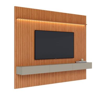 Imagem de Home Ripado Flow 2.8 Led Nature Com Gianduia - Móveisaqui