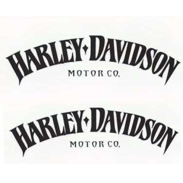 Imagem de Adesivo decalque de vinil Motor HD Classic Design #2 para carro Harley Moto Club Biker 20,3 cm x 6,3 cm