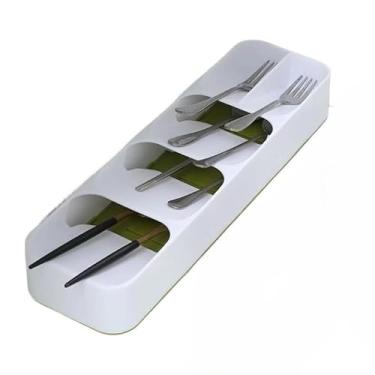 Imagem de Organizador PráTico De Talheres Para Gaveta, Separador De Colheres/Garfos/Facas De Cozinha(TALHER BRANCO)