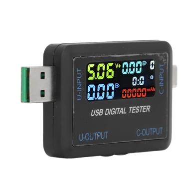 Imagem de KIMISS Multímetro Testador USB Tipo C Medidor de Energia de Capacidade de Corrente de Tensão - Display LCD IPS, Precisão de 4 Dígitos, Detector Multifuncional de Tensão e Corrente para Dispositivos