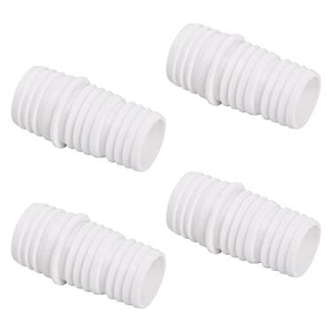 Imagem de Adaptador de mangueira de piscina de 4 peças, conector de mangueira de lagoa ajustável em linha, 27-32 mm (branco)