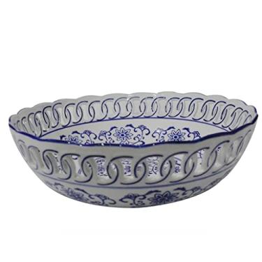 Imagem de Cesta de frutas e legumes, nova decoração de porcelana chinesa azul e branca, prato de frutas secas, prato de doces de frutas secas, decoração de mesa de chá, decoração de mesa de chá, suporte de