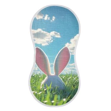 Imagem de xigua Conjunto de 4 panos de musselina de orelhas de coelho para arroto, super macios e absorventes, roupas de arroto de algodão, presente de chá para recém-nascidos, bebês meninas e meninos