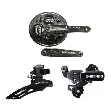 Imagem de Kit Bike Relação Transmissão Câmbios Shimano Pedivela Ltx 21