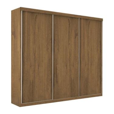 Imagem de Guarda Roupa Casal 3 Portas 4 Gavetas De Correr Itália Minastex Freijó