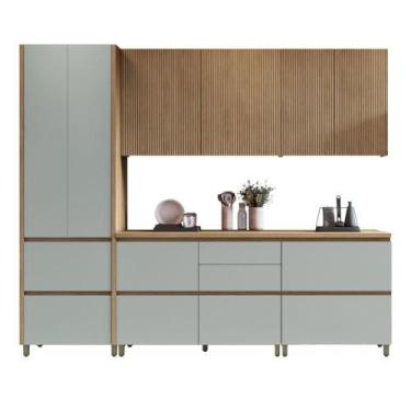 Imagem de Armário De Cozinha Completa 8 Portas 7 Gavetas 100% Mdf Raissa Nesher 