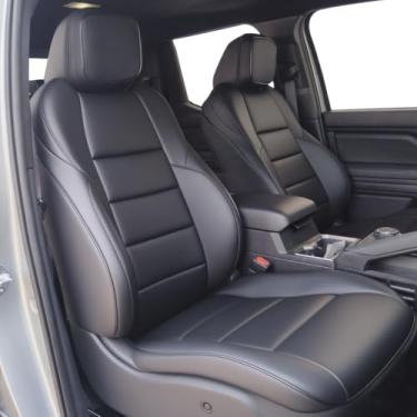 Imagem de CocheFamilia Capas de assento de carro Tacoma de ajuste personalizado para Toyota Tacoma (Petrol) 2024 2025 2026 cabine dupla SR, SR5, TRD Sport, TRD Off-Road, Limited - Conjunto completo, couro