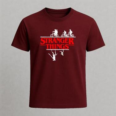Imagem de Camiseta Masculina De Algodão Série Stranger Things Ótima Qualidade Co