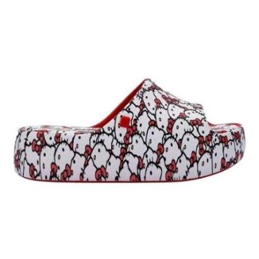 Imagem de Sandália Melissa Free Platform Hello Kitty Branco Vermelho-Feminino