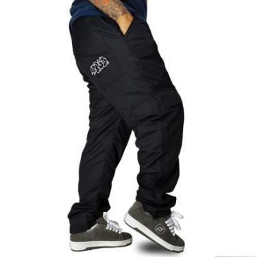 Imagem de Calça Cargo Trip Side Ripstop Pixo Bomb Bordado C035 Cor:;Tamanho:G-Masculino