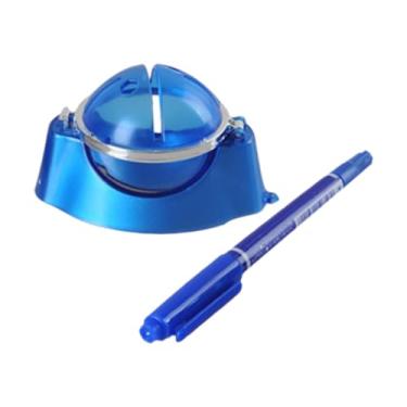 Imagem de Aymzbd Marcador de Linha de Bola de Golfe Ferramenta de Marcação de Linha de Bola de Golfe Modelo de Delineador Marcador de Bola de Golfe Ferramenta de Alinh, Azul