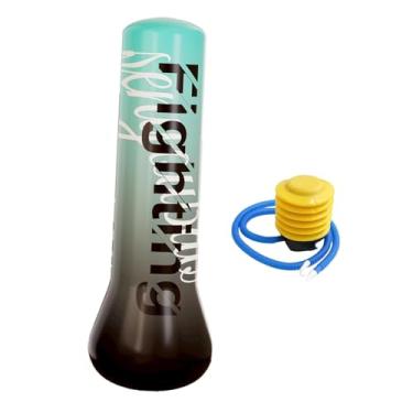 Imagem de Aymzbd Saco de pancada infantil para exercícios, equipamento de boxe, brinquedo de coluna para taekwondo, Azul, 1.2m