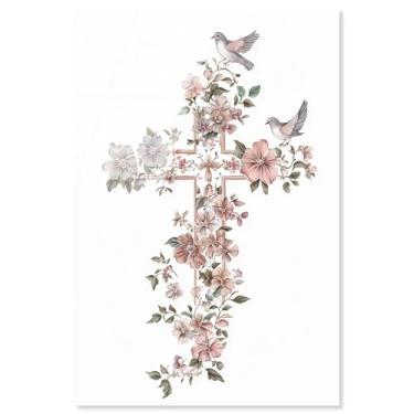 Imagem de Living Cross II Impressão acrílica Jesus Wall Art por Art Remedy, Pronto para pendurar, 40 x 61 cm