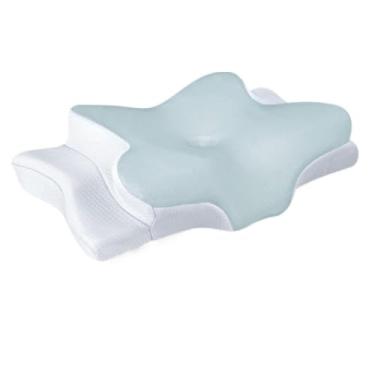Imagem de Travesseiro Ortopédico em Formato de Borboleta Suporte Cervical Ajustável Alívio de Dores Lombares e de Cabeça,travesseiro cervical,