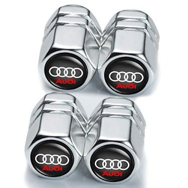 Imagem de Tampa da haste da válvula de pneu de substituição para Audi R8 Q5 Q7 S3 S4 S5 S6 S7 S8 SQ5 RS5 RS7 A4 A5 A6 A7 A8 TT A3 A6 R8 Vedação de anel de vedação de vedação de pneu resistente à corrosão tampas