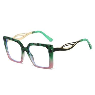 Imagem de Óculos de Sol UV400 - Armação com Estampa de Leopardo e Lentes Degradê para Homens e Mulheres, Ideais para Esportes ao Ar Livre, Corrida e Ciclismo, nas Cores Verde, Rosa e Transparente