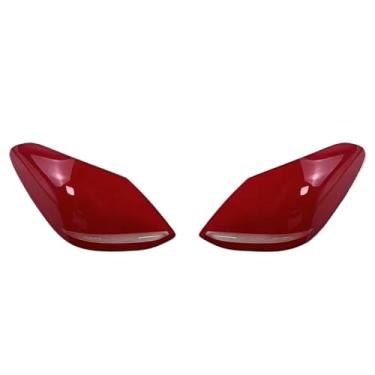 Imagem de Tampa da luz traseira do carro lente escudo de vidro lâmpada traseira compatível com mercedes benz c-class w205 2015-2018 abajur cauda luz automática lampcover(A pair)
