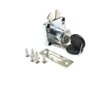 Imagem de Fechadura de gaveta de armário de gancho duplo para gaveta doméstica caixa de armazenamento escolar JA43 1 peça (mesma chave)