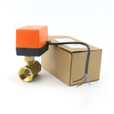 Imagem de Válvula de esfera motorizada de 2 vias de latão DN15/DN20/DN25 com três fios de controle duplo 1 peça (2.5 cm, DC12-24V_3 Wire - 2 pontos)