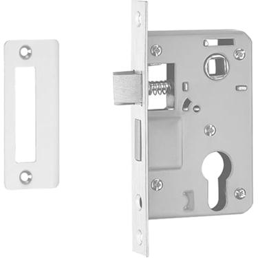 Imagem de Corpo de caixilho de aço inoxidável pequeno 50 mecanismo de fechadura interna para quarto, banheiro, portas de madeira, 1 peça