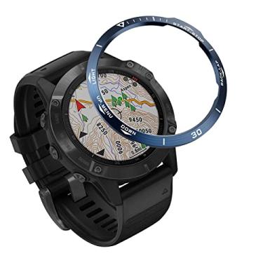 Imagem de MGTCAR Aço para Garmin Fenix 6 6X Pro 6X Safira Anéis Bisel Adesivo Anti Risco Capa de Metal Protetor Smartwatch Acessórios anel (Cor: E, Tamanho: Para Fenix 6X)