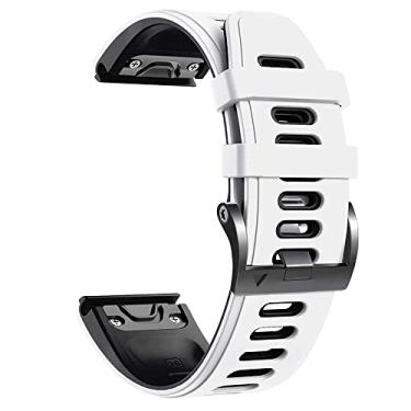 Imagem de TIOYW Pulseira de relógio Garmin Fenix 5X Plus 6X Pro 3 3HR de 26 mm para relógio Descent MK2i de aço inoxidável, pulseira de ajuste rápido (C, 26 mm para Enduro)