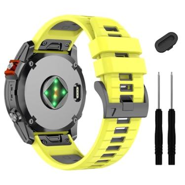 Imagem de EZZON Pulseira de relógio Fenix 7X 6X Pro 5X Plus de 26 mm, pulseira de silicone macio, para Garmin Enduro 2/Descent MK2i /MK3i 51 mm/Tactix 7Pro/Epix Pro de 51 mm, One Size, Ágata