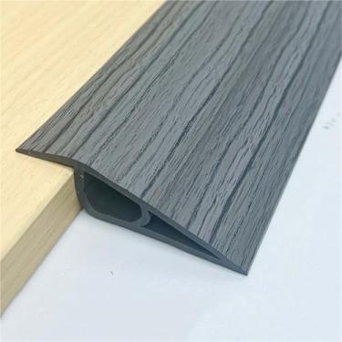 Imagem de GQQGSHOP Tira autoadesiva de transição de piso de 2 m, tira de acabamento de PVC para carpete e borda de piso, transições de limiar de PVC adequadas para altura limite de 0,67 ~ 2 cm (grão de madeira