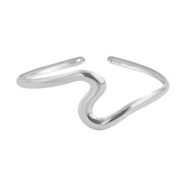 Imagem de Progresssail Pulseira feminina de braço ajustável de extremidade aberta em ouro ou prata design espiral estilo boho joia de braço empilhável para festival, festa de casamento, One Size, Metal, Sem