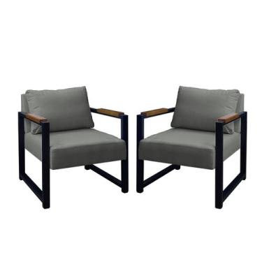 Imagem de Conj. 02 Poltrona Decorativa Ferro Estilo Industrial Ipanema - Gonçalv