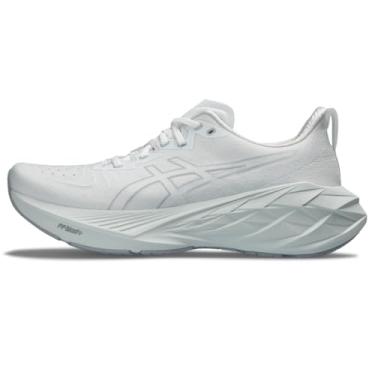 Imagem de ASICS Tênis de corrida masculino NOVABLAST 4, Branco/Menta Pálido, 8