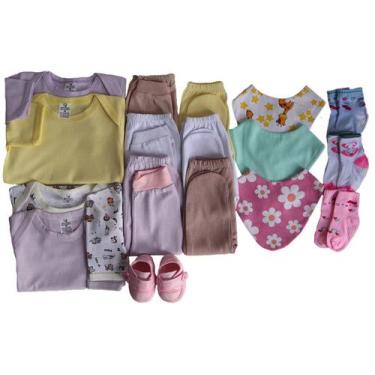 Imagem de Kit C/19 Peças Roupas Bebê Body + Mijão Maternidade Enxoval - Batutinh