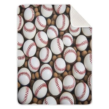 Imagem de Blueangle Cobertores de bebê com estampa de bolas de beisebol para berço, 76 x 101 cm, cobertores aconchegantes e macios unissex para meninos, meninas, crianças, bebês (37)