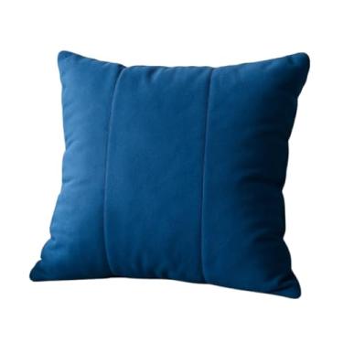 Imagem de Almofadas Cheia E Decorativas Ziper Invisivel(Suede Azul,Kit 6 Almofadas)
