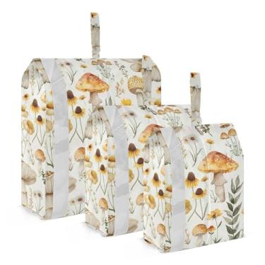 Imagem de xigua Cubos coloridos de embalagem de cogumelos para viagem, organizadores de bagagem leves, conjunto de viagem, à prova d'água, cubos de compressão para acessórios de viagem, 3 pacotes