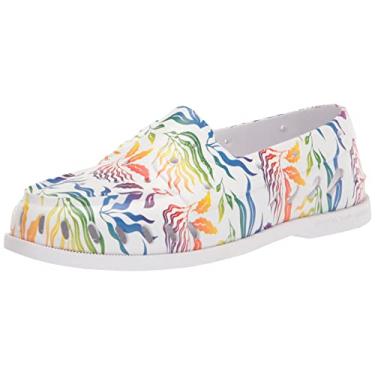 Imagem de Sperry Sapato de barco flutuante original autêntico masculino, Branco multi, 7