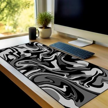 Imagem de Mouse Pad Abstrato Gamer Antiderrapante Grande Borda Costurada(80x35)