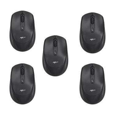 Imagem de Kit 5 Mouses Mega M180 Recarregável Preto DPI Ajustável