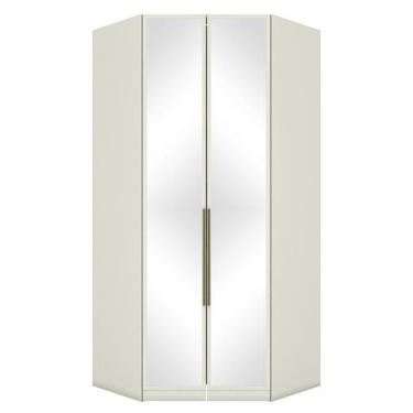 Imagem de Guarda Roupa Modulado Canto Closet Seletto 2 Portas Areia com Espelho 