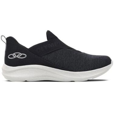 Imagem de Tênis Feminino Olympikus Easy 3 Original Casual Preto Branco, Preto, 3