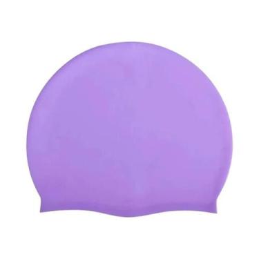 Imagem de Touca De Natação Unissex À Prova d'Água Em Silicone Flexível Com Alta 