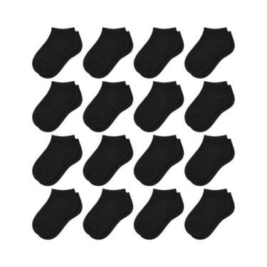 Imagem de Meias De Tornozelo Para Meninos E Meninas, 16 Pares, Meias Escolares D