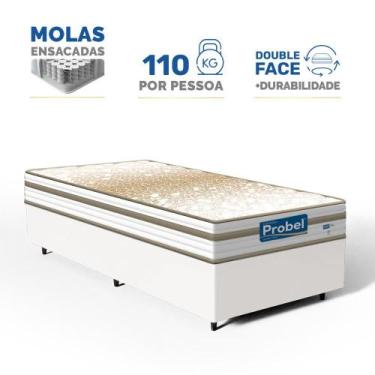 Imagem de Cama Box com Colchão de Molas Ensacadas Double Face Pillow Euro Alfa P