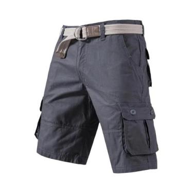 Imagem de Bermudas Cargo Masculinas plus Size De Algodão Casuais Para Golfe, Cor