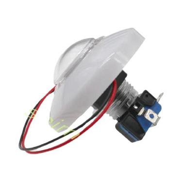 Imagem de Botões Iluminados Coloridos De 76mm 12V Com Borda Decorativa Para Pinb