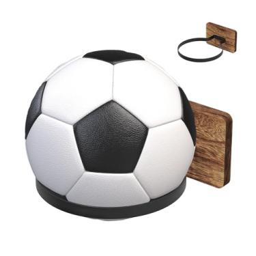 Imagem de Suporte de parede de basquete - esportes multifuncionais - suporte de parede de bola de futebol de basquete, para futebol, vôlei, sala de estar, porão, sótão, sala de jogos, entrada corredor